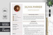 Resume Template with Photo, a Resume Template by Klamp Studio (Thumbnail 1 of 9)