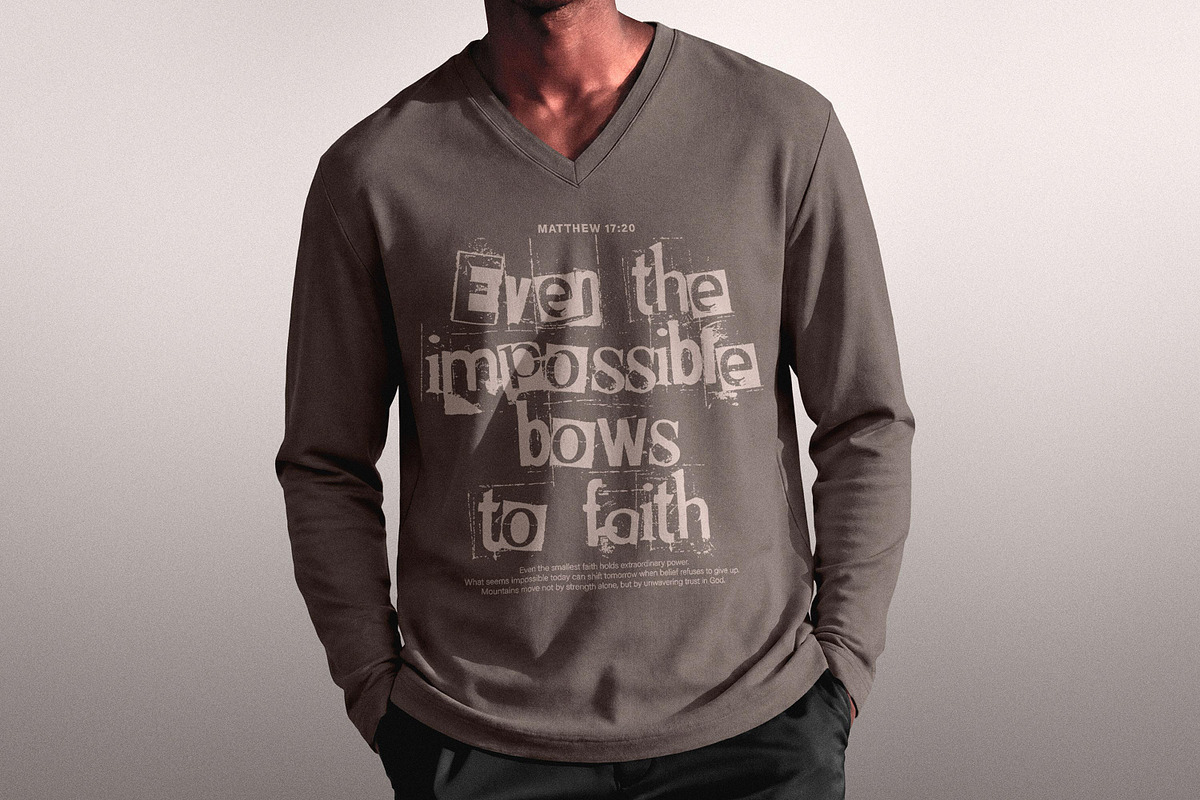 V-Neck Longsleeve Mockup, a Hoody Mockup by Design Squad (Photo 3 of 4)