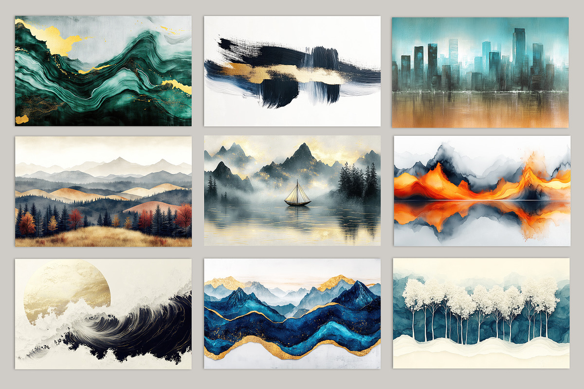 Abstract oil painting art wallpaper, a Wallpaper Graphic by fei long (Photo 9 of 10)