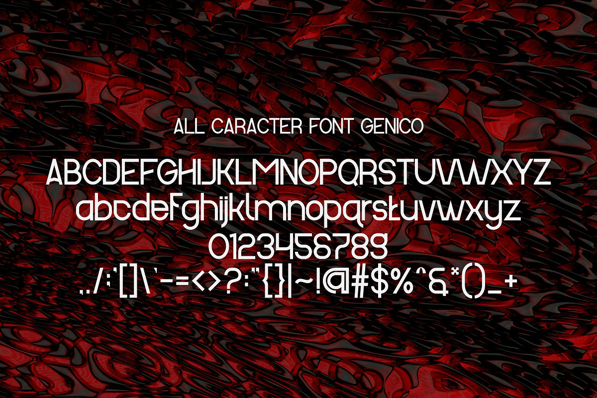 Genico, a Sans Serif Font by riotama85 (Photo 2 of 5)