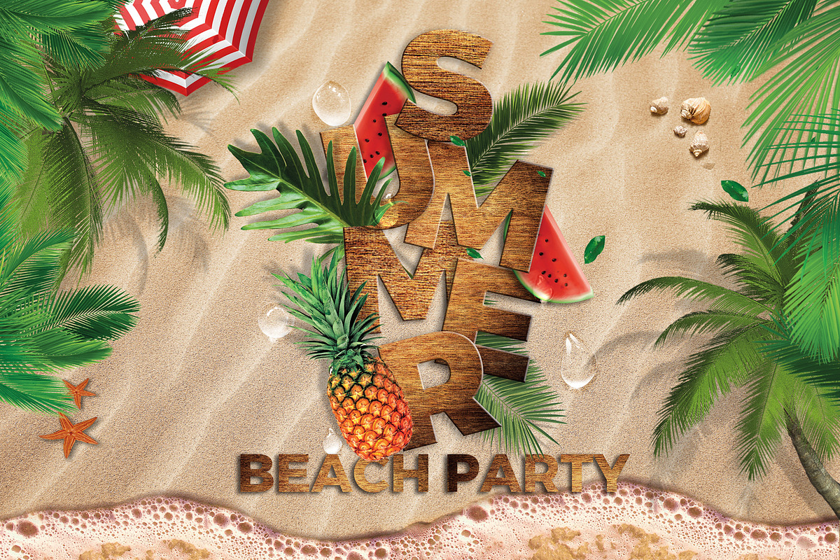 Summer Beach Party Mockup creator, a Product Mockup by PSD Market (Photo 4 of 10)