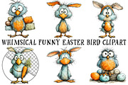 Whimsical Funny Easter Bird Clipart, an Illustration by OK Design (Thumbnail 2 of 6)