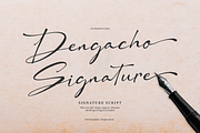 Dengacho Signature Signature Script, a Script Font by Denustudios (Thumbnail 1 of 12)