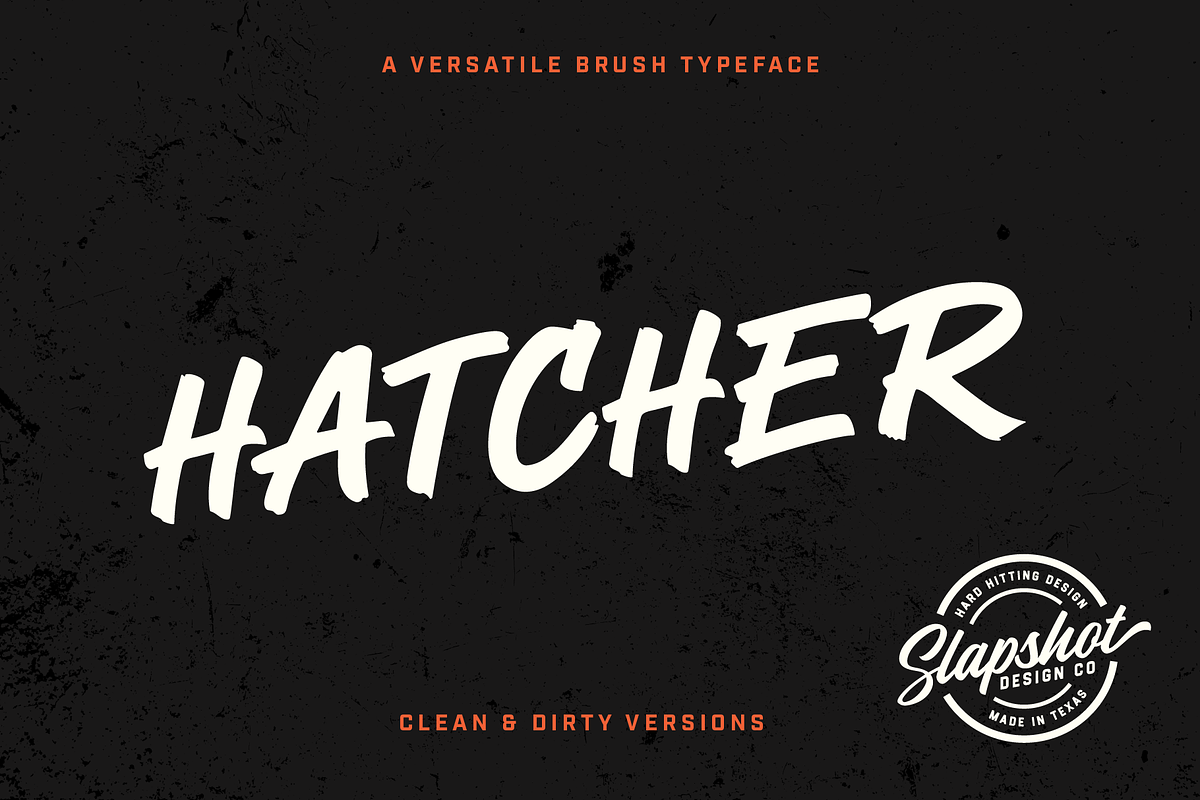 Hatcher - A Versatile Brush Font, a Handwritten Font by Slapshot Design Co (Photo 1 of 6)