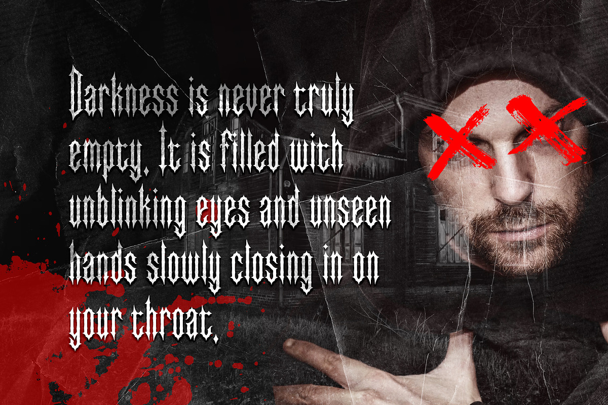 Necroman - Spiky Gothic Font, a Blackletter Font by Aksapix Studio (Photo 5 of 8)