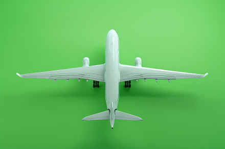 Realistic airplane is flying vector, a Background Photo by Pixeness
