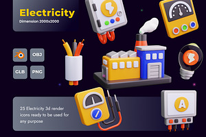 Electricity 3D Icon