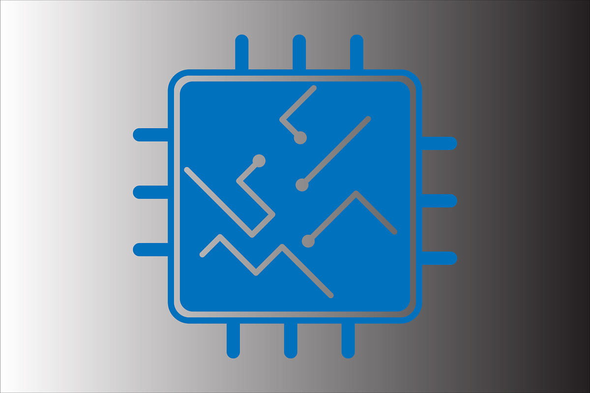 Microcircuit icon design template, a Solid Icon by Sumberpangan (Photo 3 of 3)