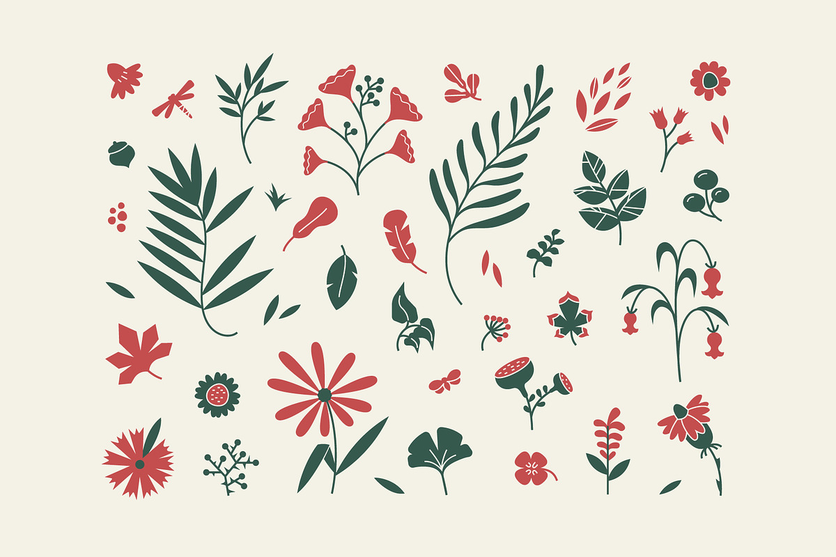SPRIG: 40 Vector Wildflower Elements, an Object Graphic by Elevens (Photo 2 of 6)