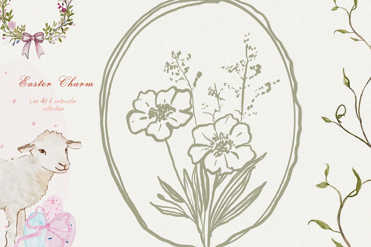 Hand Drawn Easter Watercolor Set, an Object Graphic by Laras Wonderland (Photo 9 of 11)