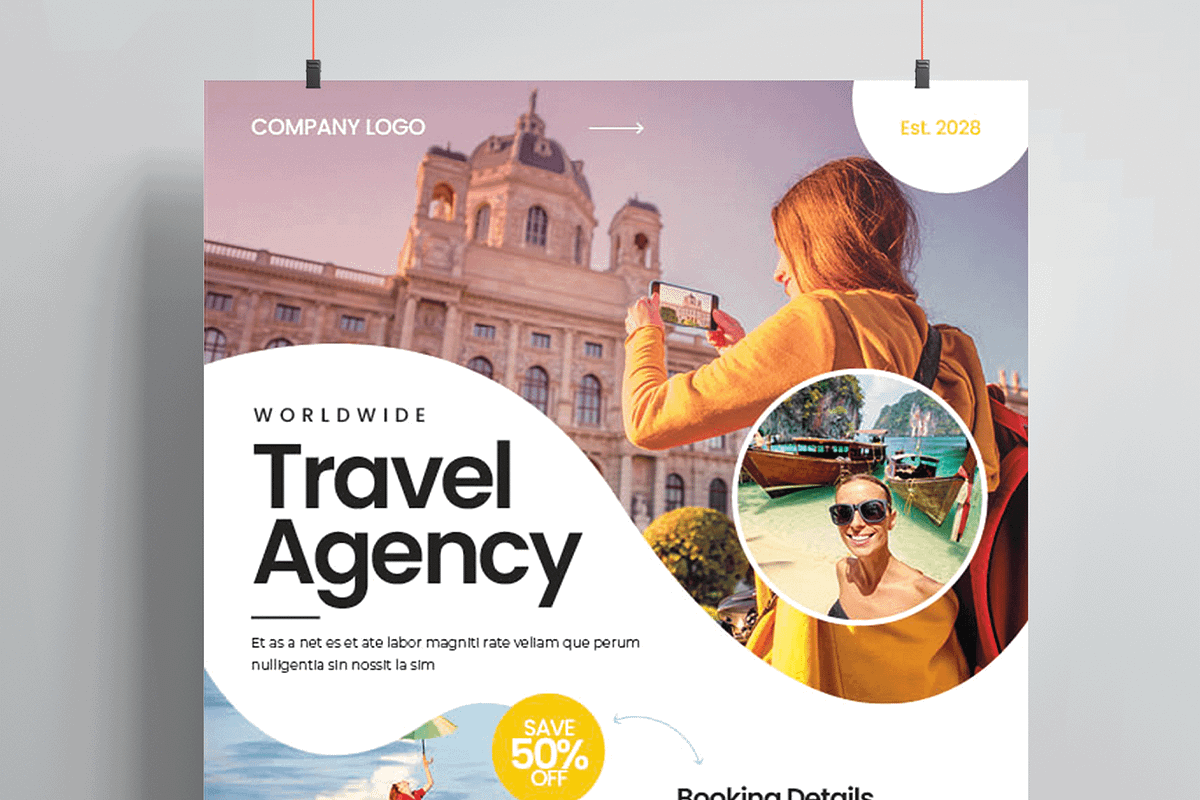 Tarvel Agency Flyer Template, a Flyer Template by MightyDesign (Photo 2 of 8)