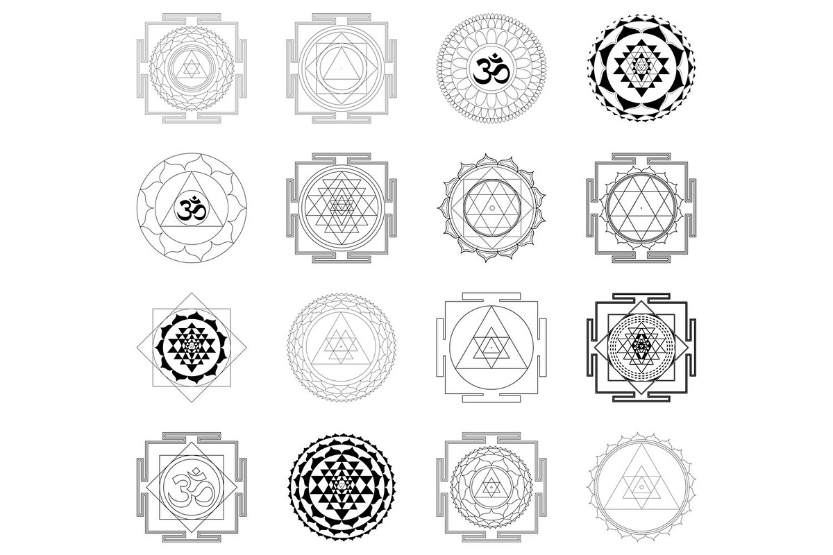17 Sacred Indian Meditative Yantras, an Object Illustration by Kseniya-Omega (Photo 3 of 8)