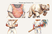 Vintage Animal Baseball PNGs, an Illustration by Artnoy (Thumbnail 4 of 8)