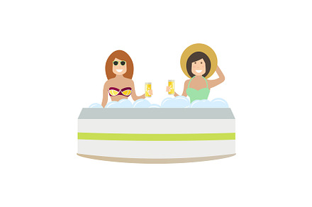 Spa people concept vector flat
