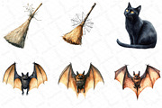 Retro Halloween Clipart Bundle, an Illustration by DreamPrint404 (Thumbnail 4 of 7)