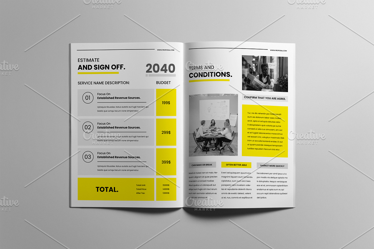 Company Project Proposal Design, a Brochure Template by FlyeredTemplate (Photo 10 of 18)