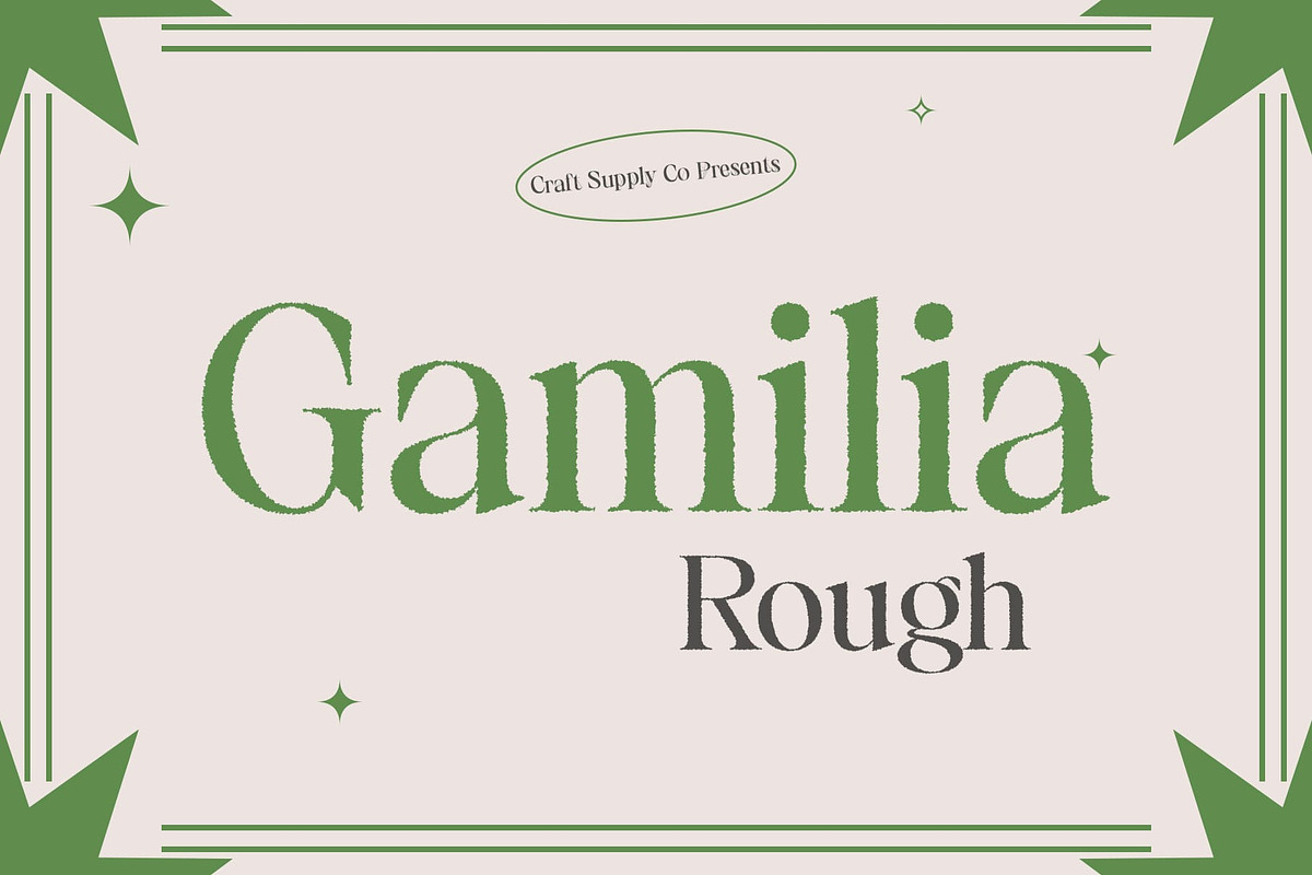 Gamilia Rough, a Serif Font by Craft Supply Co. (Photo 1 of 8)