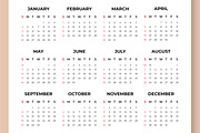 Minimal 2026 Wall Calendar Design, a Stationery Template by ContestDesign (Thumbnail 3 of 3)