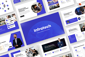 Infratech - IT Solutions PowerPoint, a Presentation Template by Biwarastudio