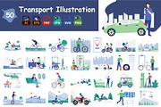 50 Transport Illustration Pack, an Illustration by Vector Portal (Thumbnail 1 of 5)