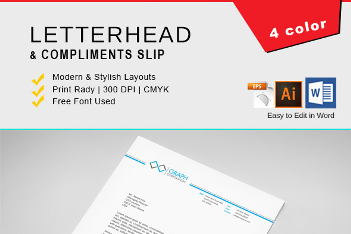 Letterhead, a Stationery Template by asimalikhan555 (Photo 2 of 9)