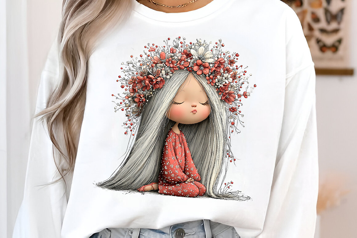 Whimsical spring girls clipart, an Illustration by SinaCreation (Photo 9 of 11)