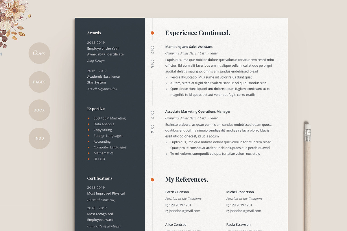 Resume Template Pro, a Resume Template by Estartshop (Photo 4 of 6)