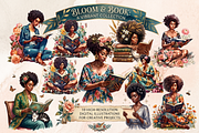 Study Black Girl Magic Clipart Set, an Illustration by Jalina Clipart Studio (Thumbnail 1 of 6)