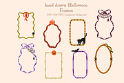 Hand Drawn Halloween Frames &Clipart, an Object Graphic by Katie Lisker (Thumbnail 1 of 4)