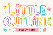 Little Outline Font, a Sans Serif Font by Limited.studio (Thumbnail 1 of 5)