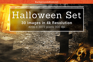 Halloween Backgrounds Set