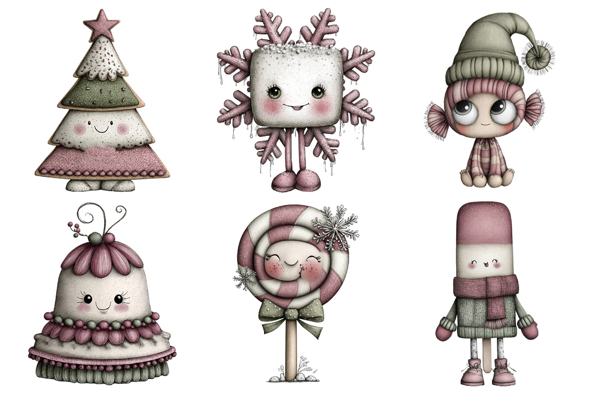Kawaii Christmas Treats Clipart, an Illustration by Daily.Designs (Photo 2 of 5)
