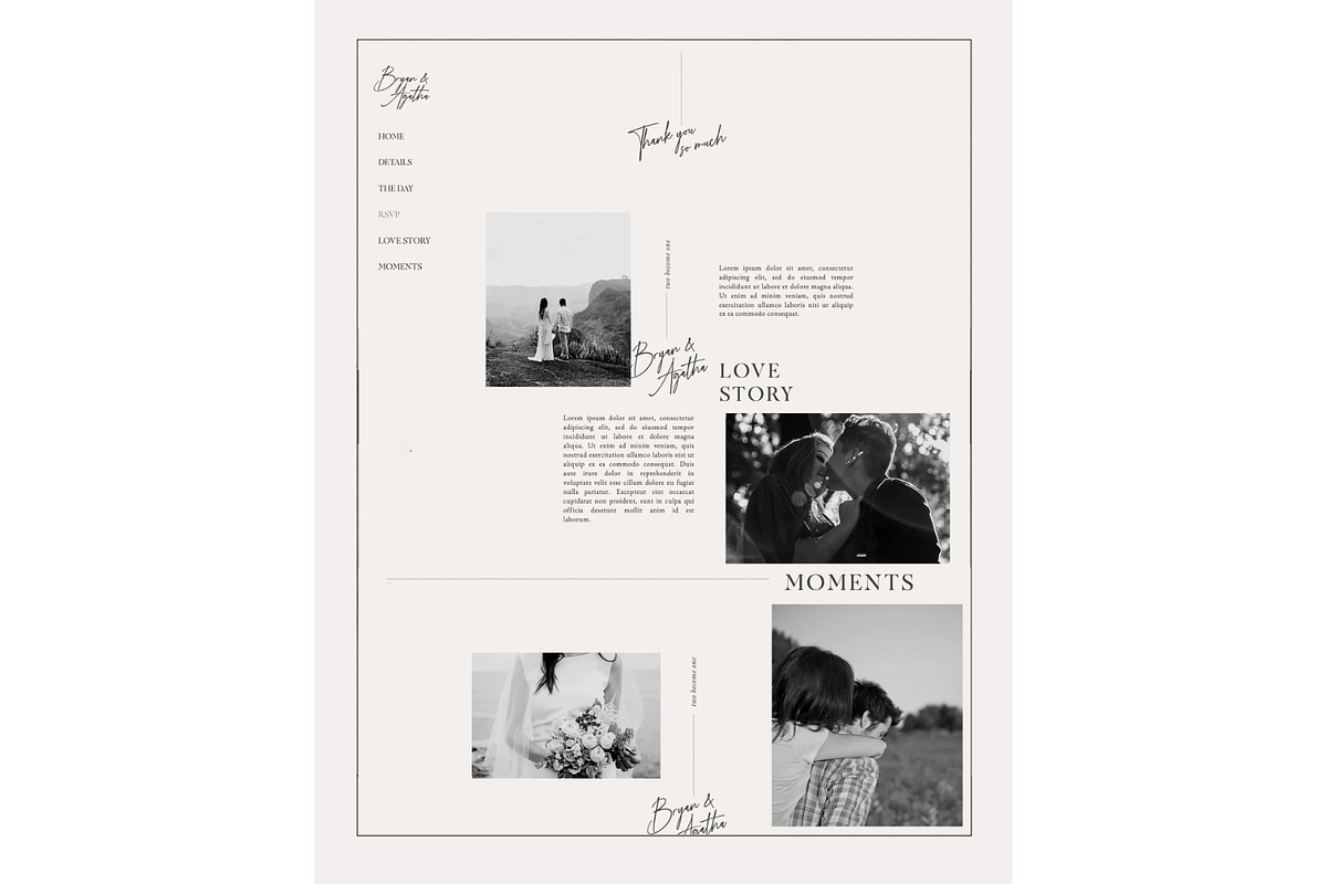 Wedding WIX Website Template Minimal, a Wix Template by Ivyandpalette (Photo 5 of 7)