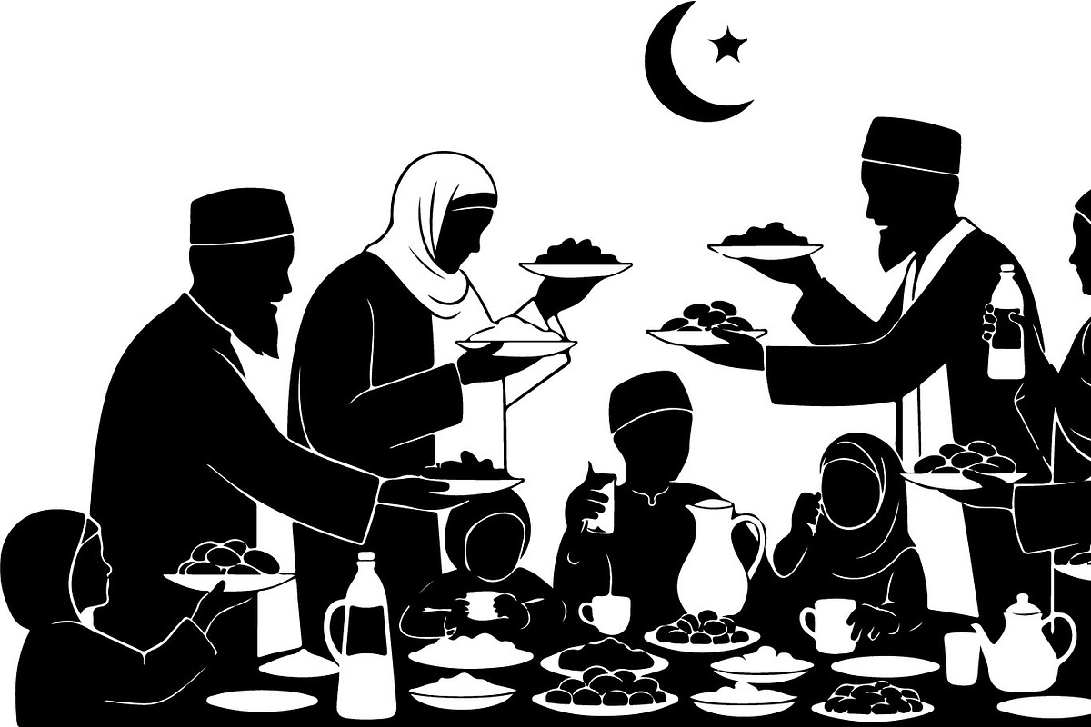 50 Ramadan Iftar Silhouette Bundle, an Illustration by Gfx_Store (Photo 9 of 49)