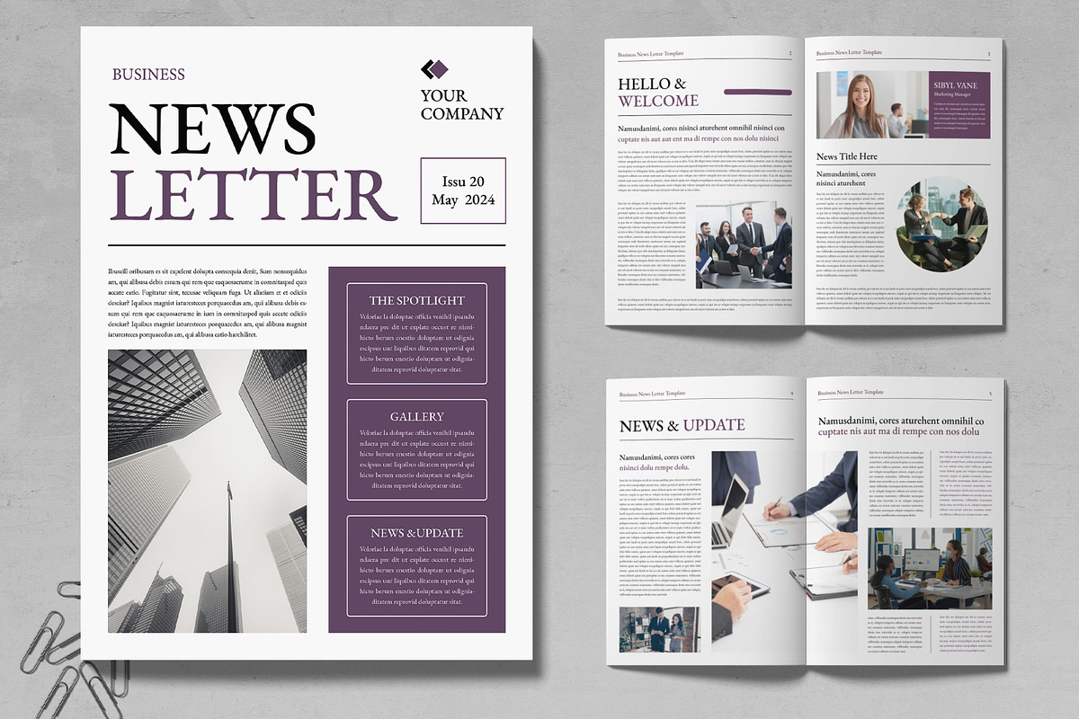 Newsletter Template, a Magazine Template by MightyDesign (Photo 1 of 7)