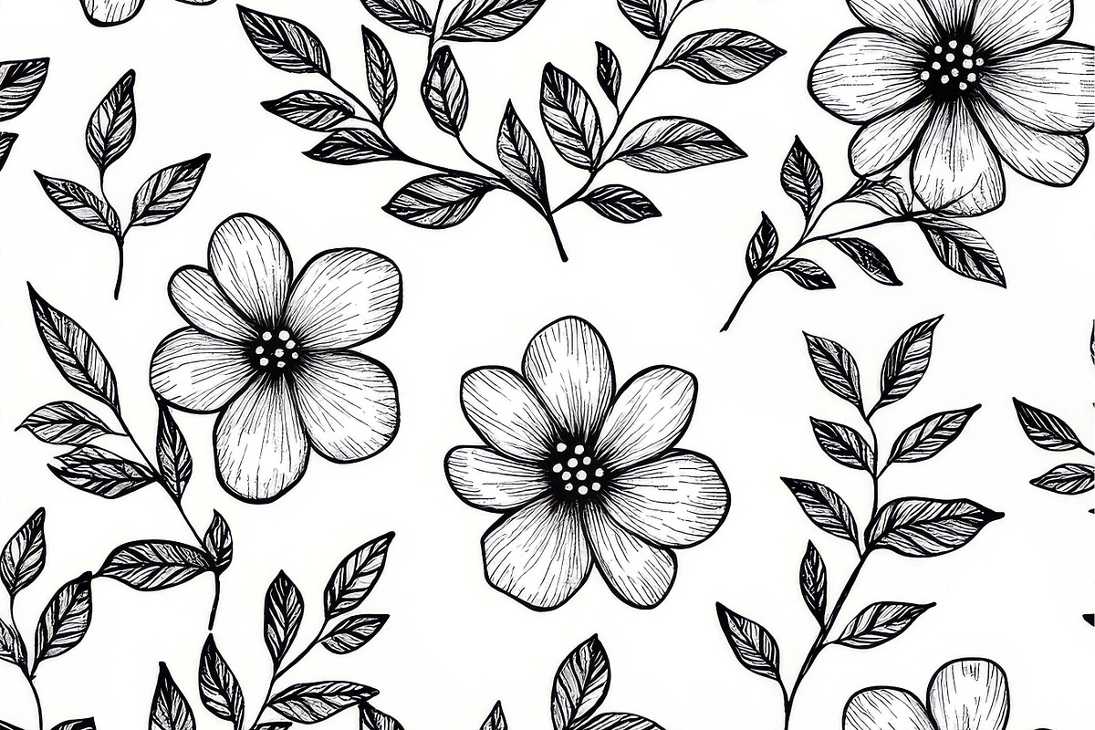 Floral Seamless Pattern Paper, a Pattern Graphic by BusyDaydesign (Photo 5 of 9)