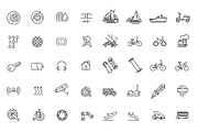 Transport Icons, Thin Line Design, an Outline Icon by Tettygreen (Thumbnail 5 of 5)