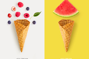 Ice crea fruits