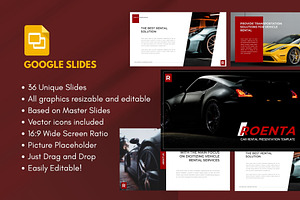ROENTA Car Rental Google Slides, a Presentation Template by Rizki Herdian