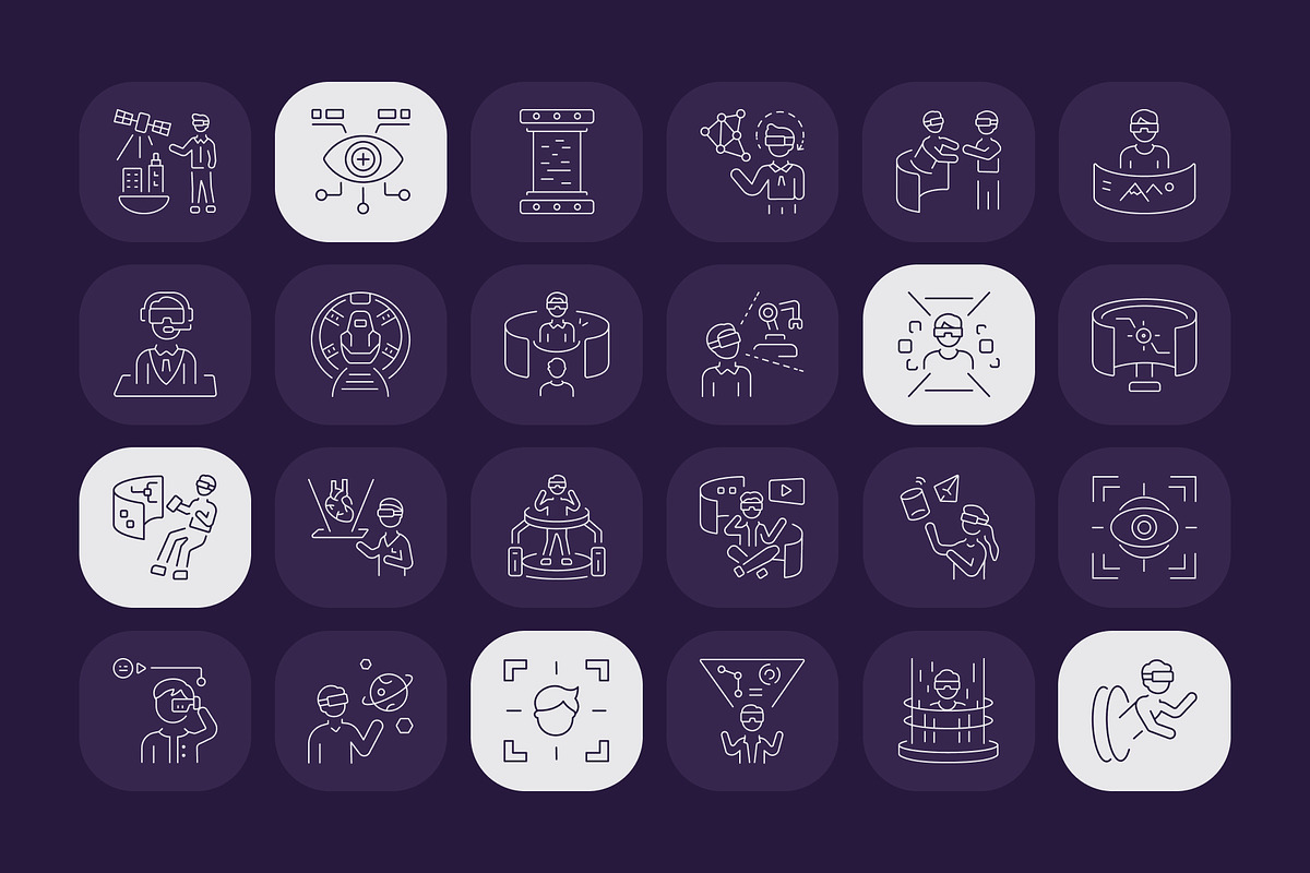 Animated VR Icon Art Set, an Outline Icon by Prosymbols (Photo 3 of 4)