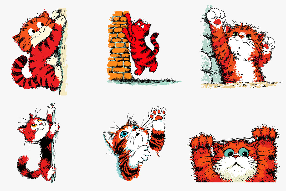 funny cat clip art, an Illustration by CreationArt (Photo 5 of 5)