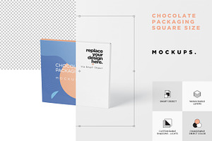 Chocolate Packaging Mockup Square