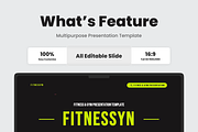 Fitnessyn Fitness & Gym Google Slide, a Presentation Template by SquidPixey (Thumbnail 2 of 6)