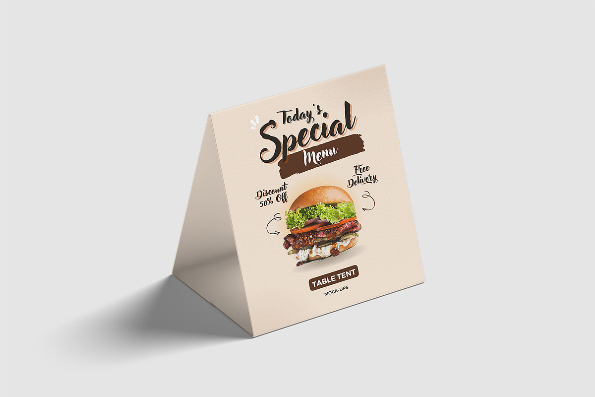 Table Tent Mockups | Table Card, an Advertising Mockup by Compositing Studio (Photo 7 of 20)