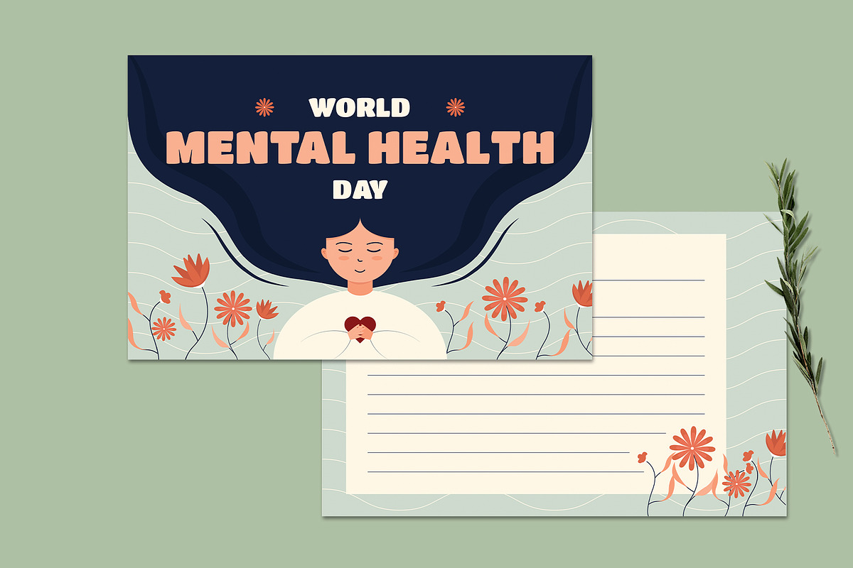 World Mental Health Day, a Card Template by Neermana (Photo 2 of 4)