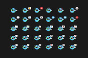 30 x Earth collection with signs, an Illustration by Beatriz Gascón (Thumbnail 1 of 4)