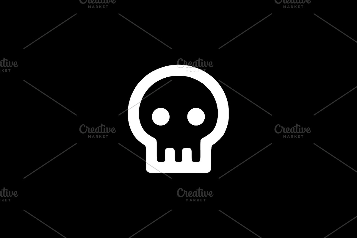 Simple Skull Icon Vector, an Object Illustration by Vectorium Studio (Photo 2 of 4)