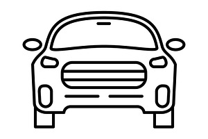 Car icon, an Outline Icon by Sumberpangan