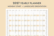 2027 Wall Planner Monday Start L, a Stationery Template by Olga Begak Art & Design (Thumbnail 2 of 4)