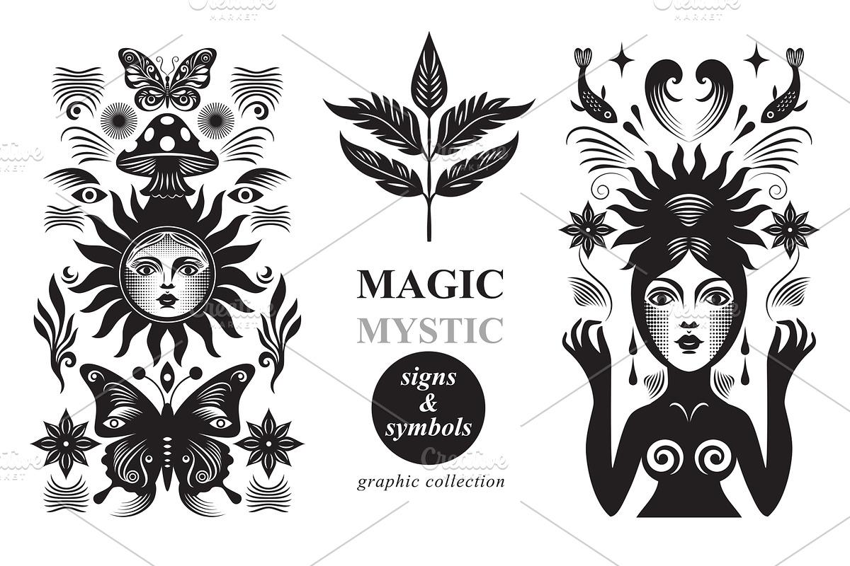 Mystic symbols & signs, a Decorative Illustration by lenlis (Photo 1 of 14)